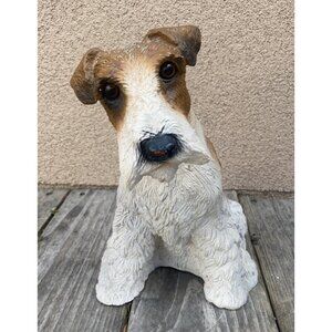 Vintage Sandcast Wire Fox Terrier Figurine 8.5” Height GM10